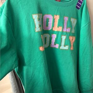 Target Green 'Holly Jolly' Kids Sweatshirt